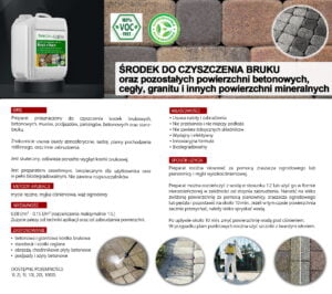 NANO-BAU MOKRA KOSTKA + SPECIALCHEM BRUK CLEAN dostępne opakowanie i zastosowania