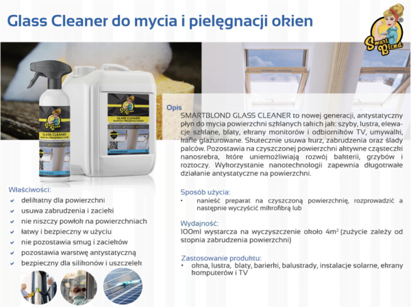 SmartBlond Glass Cleaner płyn do mycia i pielęgnacji okien