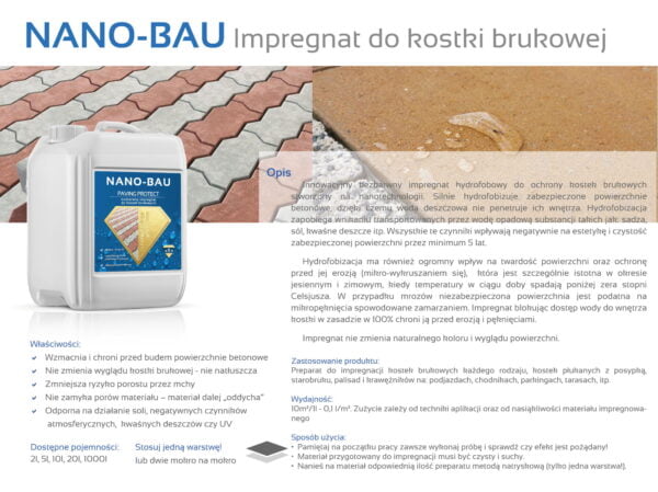 Nano-Bau Paving Protect – impregnacja kostki brukowej