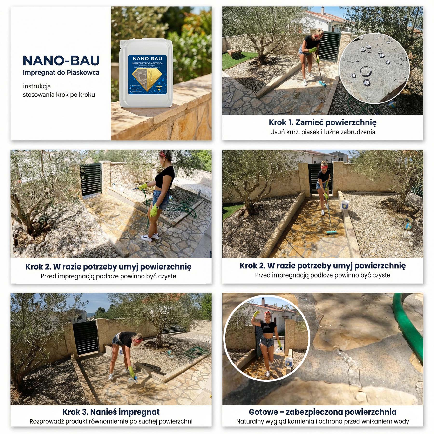 NANO-BAU środek do impregnacji piaskowca