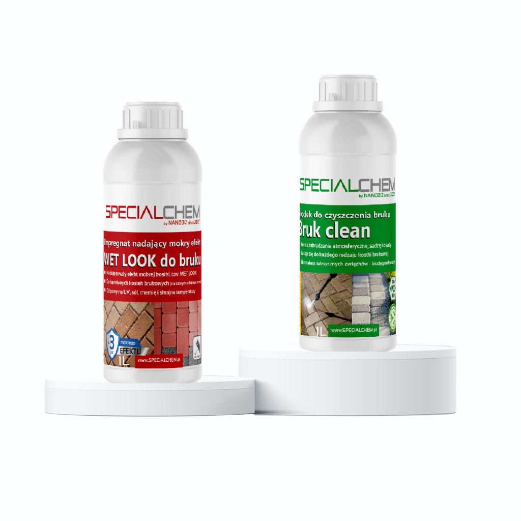 Specialchem zestaw do kostki brukowej "Mokry Efekt" impregnat + czyścik