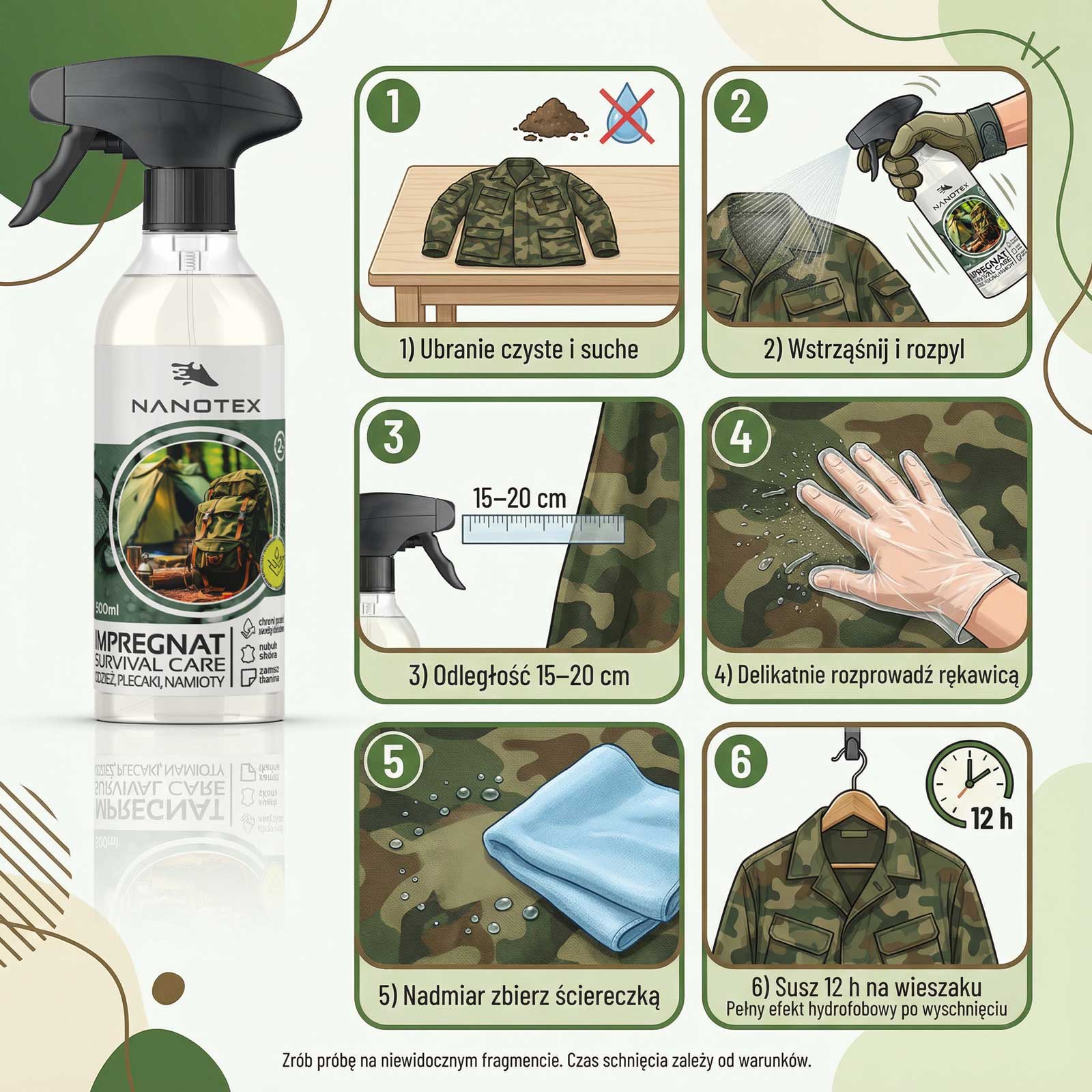 NANOTEX SURVIVAL CARE Impregnat do plecaków i ubrań