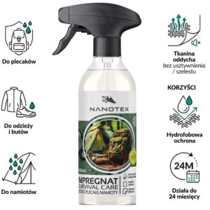 NANOTEX SURVIVAL CARE Impregnat do plecaków i ubrań