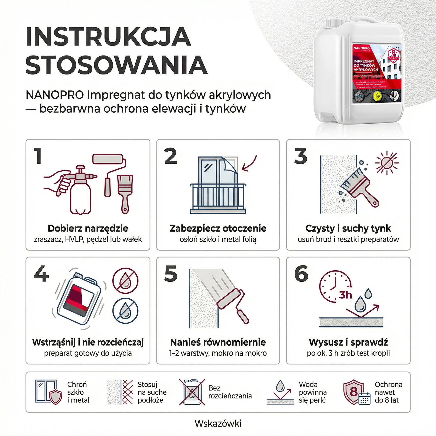 NANOPRO do impregnacji do tynków akrylowych