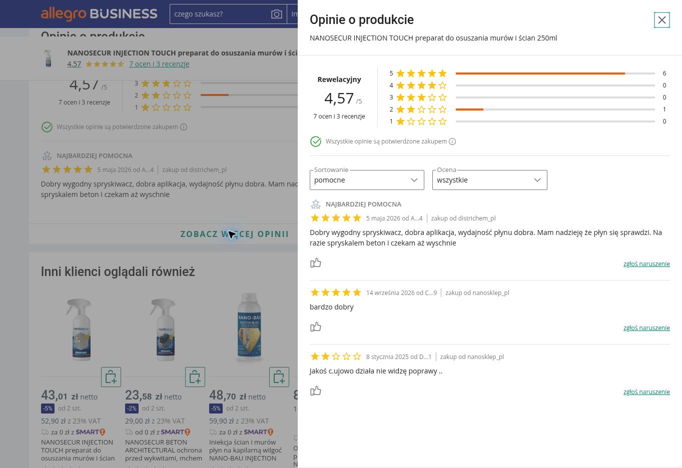 INJECTION TOUCH przykładowe opinie o produkcie