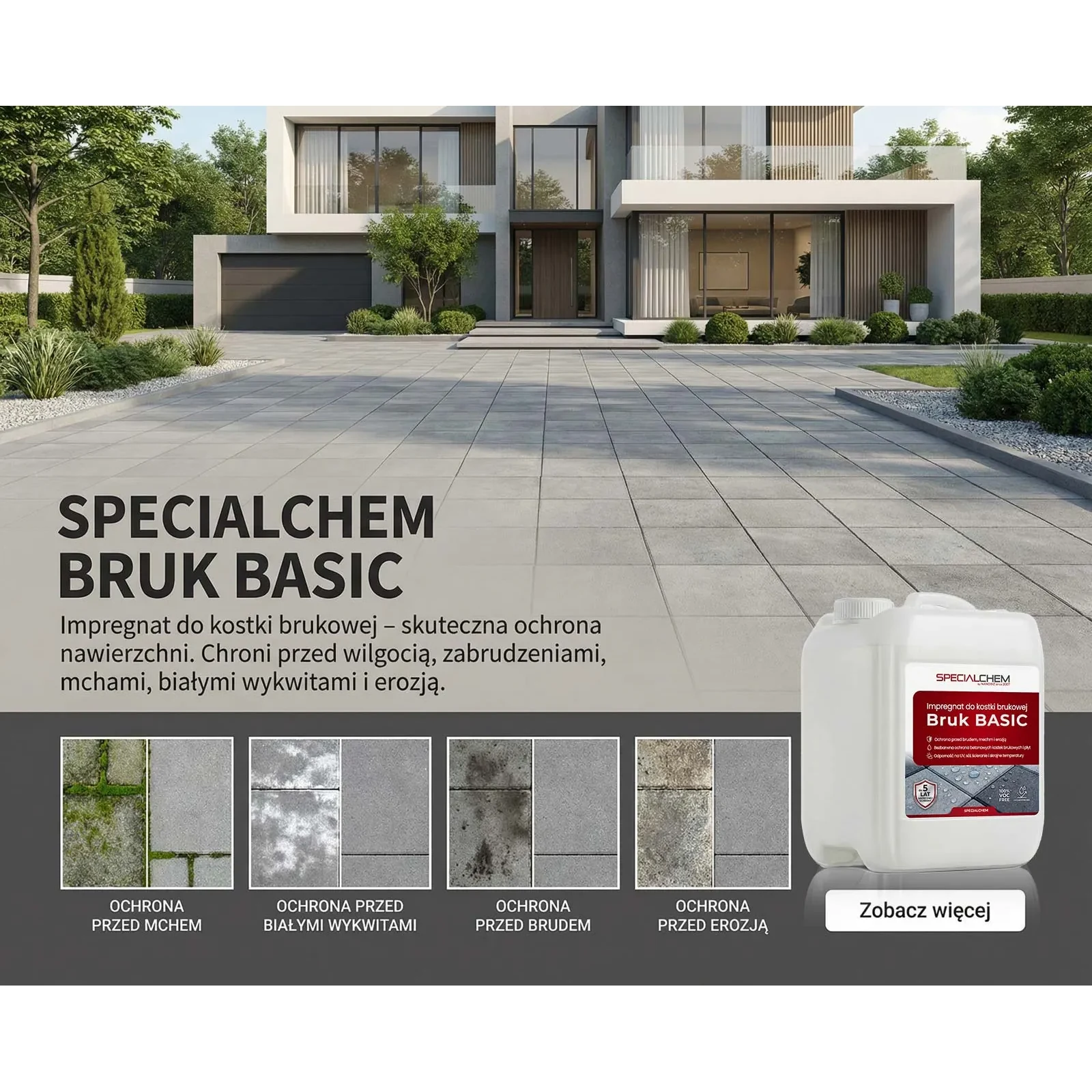 SPECIALCHEM BRUK BASIC + BRUK CLEAN zestaw do kostki brukowej